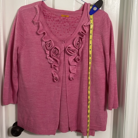 Valentine's!!! Ruby Red- pink - 2 piece with sequins/cardigan/flower design - Picture 5 of 12